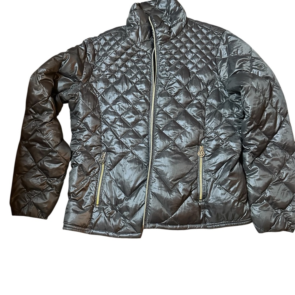 Michael Kors Down Filled Packable Quilted Muted Olive Jacket Size XL